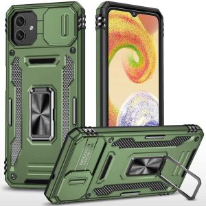 Ударостійкий чохол для Samsung Galaxy A05 Оливковий Camshield Army Ring