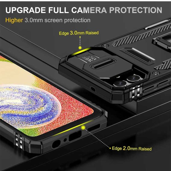 Ударостійкий чохол для Samsung Galaxy A05 Чорний Camshield Army Ring - Зображення 6
