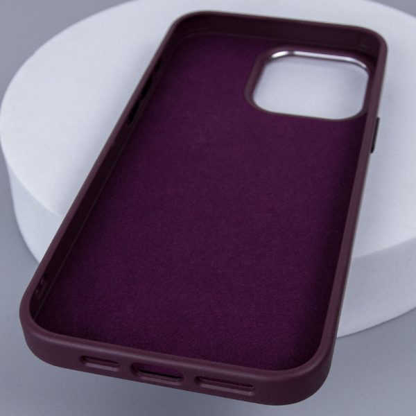 Шкіряний чохол для Apple iPhone 15 Бордовий Bonbon Leather Metal Style with MagSafe - Зображення 5
