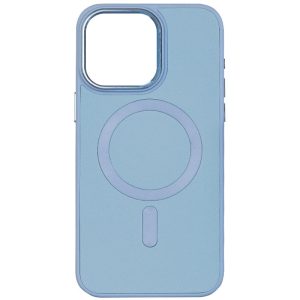 Шкіряний чохол для Apple iPhone 15 Блакитний Bonbon Leather Metal Style with MagSafe