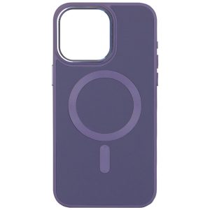 Шкіряний чохол для Apple iPhone 15 Plus Сірий Bonbon Leather Metal Style with MagSafe
