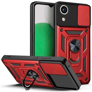 Ударостійкий чохол для Samsung Galaxy A03 Core Червоний Camshield Serge Ring