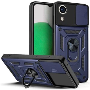Ударостійкий чохол для Samsung Galaxy A03 Core Синій Camshield Serge Ring