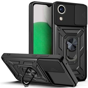Ударостійкий чохол для Samsung Galaxy A03 Core Чорний Camshield Serge Ring