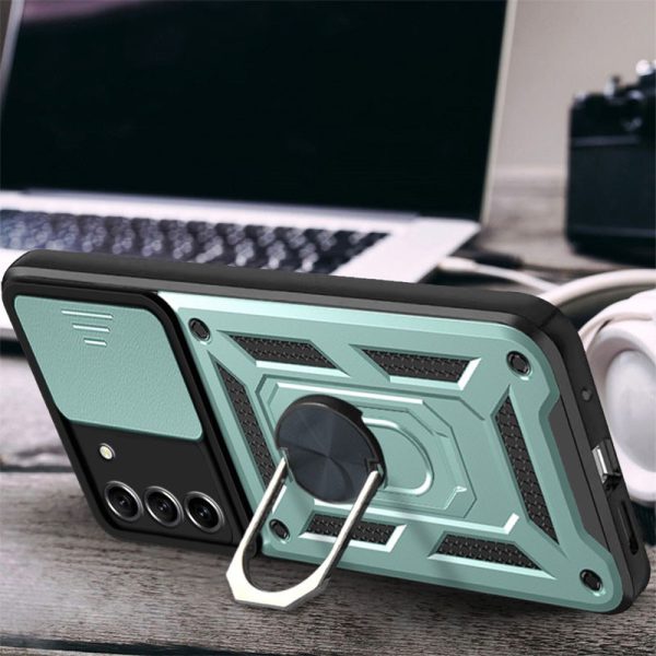 Ударостійкий чохол для Samsung Galaxy S21 Зелений Camshield Serge Ring - Зображення 4