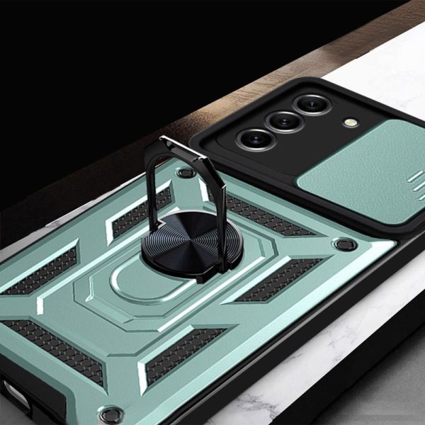 Ударостійкий чохол для Samsung Galaxy S21 Зелений Camshield Serge Ring - Зображення 5
