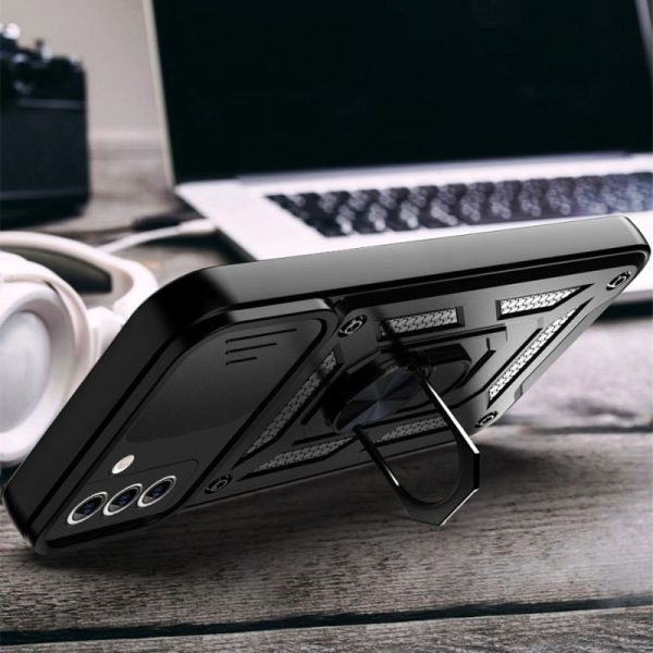 Ударостійкий чохол для Samsung Galaxy S21 Чорний Camshield Serge Ring - Зображення 3