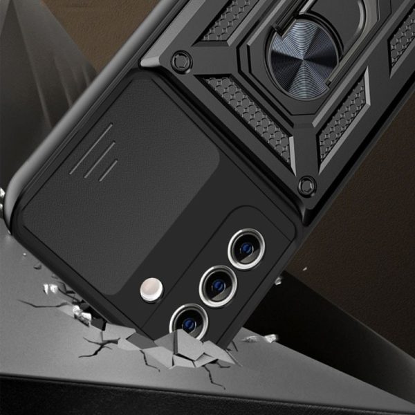 Ударостійкий чохол для Samsung Galaxy S21+ Чорний Camshield Serge Ring - Зображення 2