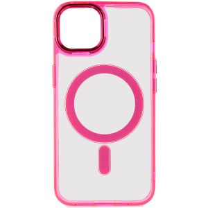 Чохол для iPhone 15 Малиновий TPU Iris with MagSafe