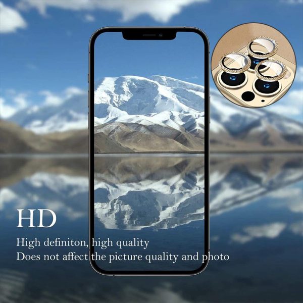 Захисне скло для iPhone 15 Pro / 15 Pro Max Metal Shine на камеру - Зображення 4