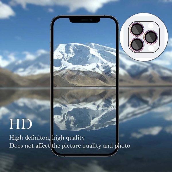 Захисне скло для iPhone 15 Pro / 15 Pro Max Metal Shine на камеру - Зображення 5