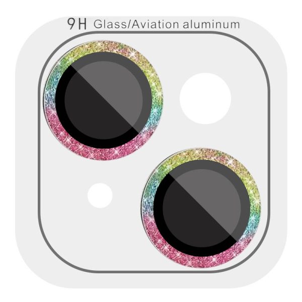 Захисне скло для iPhone 15 / 15 Plus Metal Sparkles на камеру - Зображення 3