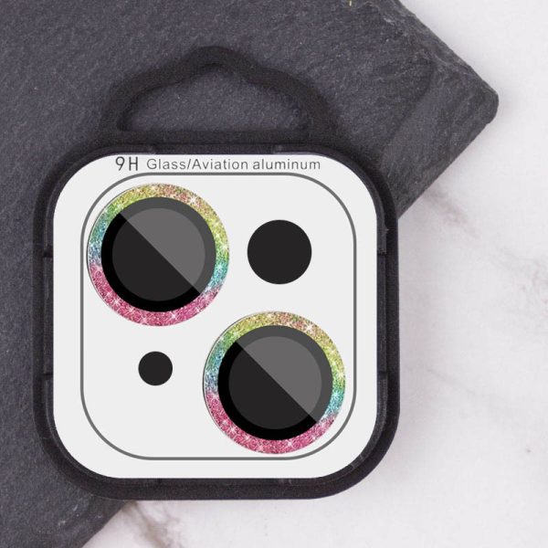Захисне скло для iPhone 15 / 15 Plus Metal Sparkles на камеру - Зображення 4
