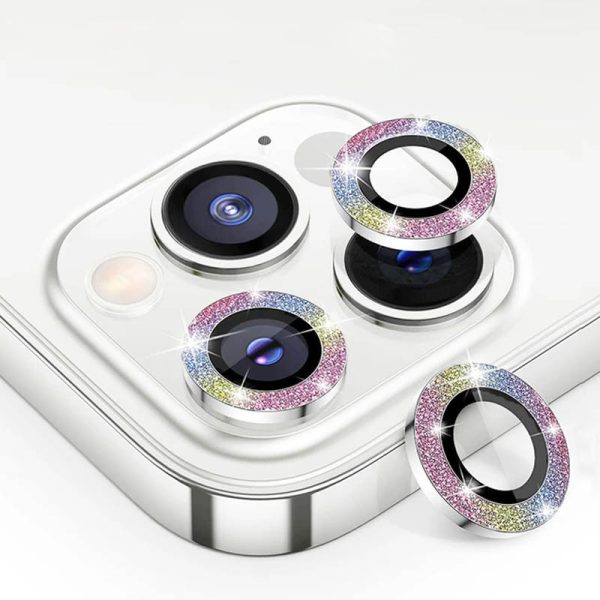 Захисне скло для iPhone 15 Pro / 15 Pro Max Metal Sparkles на камеру - Зображення 2