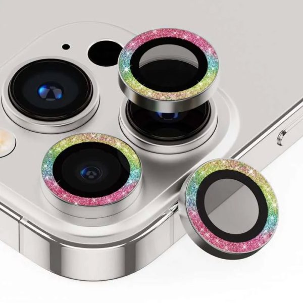 Захисне скло для iPhone 15 Pro / 15 Pro Max Metal Sparkles на камеру - Зображення 3