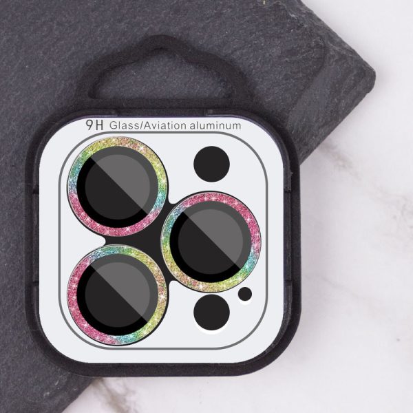 Захисне скло для iPhone 15 Pro / 15 Pro Max Metal Sparkles на камеру - Зображення 6