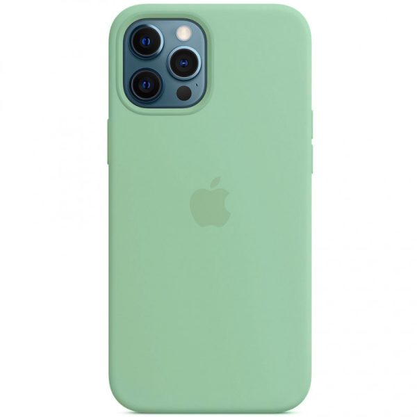 Чохол для iPhone 12 Pro Max Зелений Silicone case full with Magsafe