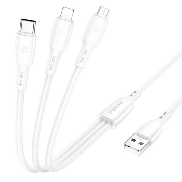 Дата кабель Borofone BX71 USB to 3in1 (1m) - Зображення 2