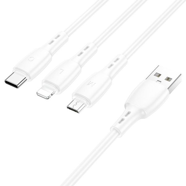 Дата кабель Borofone BX71 USB to 3in1 (1m) - Зображення 3