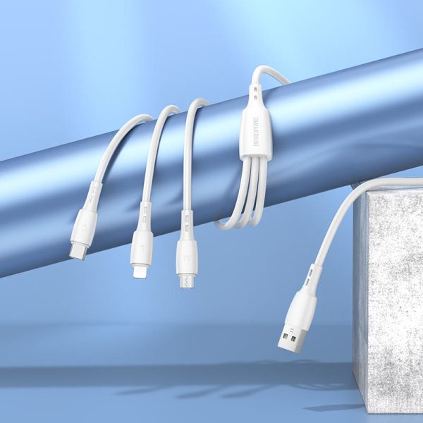 Дата кабель Borofone BX71 USB to 3in1 (1m) - Зображення 4