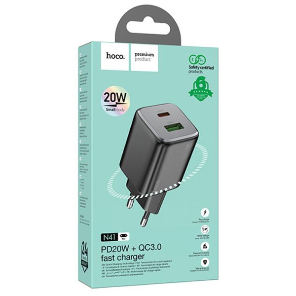 Зарядний пристрій Hoco N41 Almighty PD20W+QC3.0 - Зображення 5