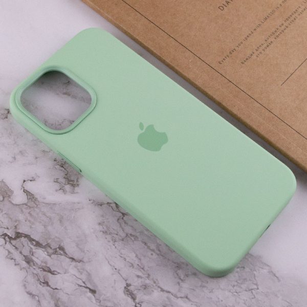 Чохол для iPhone 12 Pro Max Зелений Silicone case full with Magsafe and Animation - Зображення 7