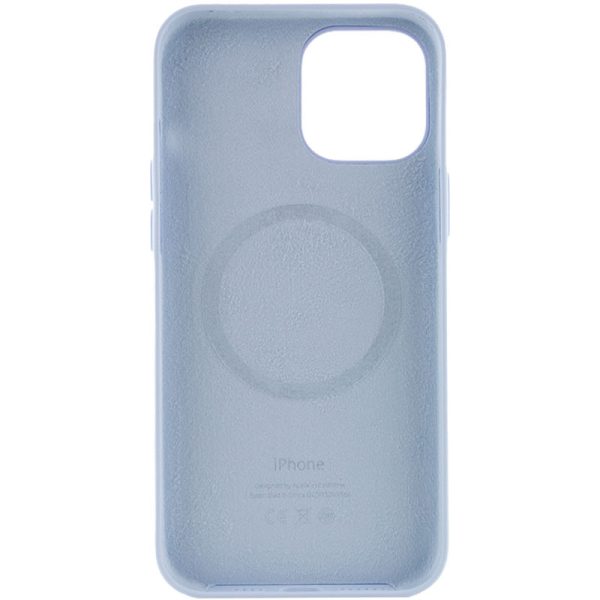 Чохол для iPhone 12 Pro Max Блакитний Silicone case full with Magsafe and Animation - Зображення 3