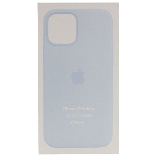 Чохол для iPhone 12 Pro Max Блакитний Silicone case full with Magsafe and Animation - Зображення 5