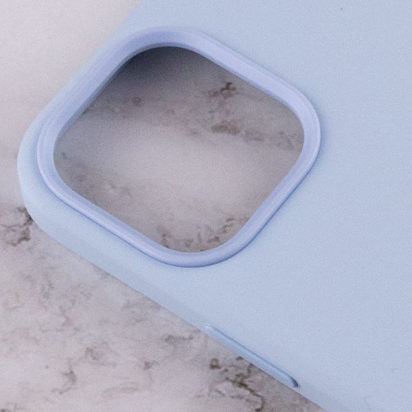 Чохол для iPhone 12 Pro Max Блакитний Silicone case full with Magsafe and Animation - Зображення 6