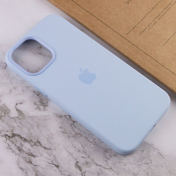 Чохол для iPhone 12 Pro Max Блакитний Silicone case full with Magsafe and Animation - Зображення 7