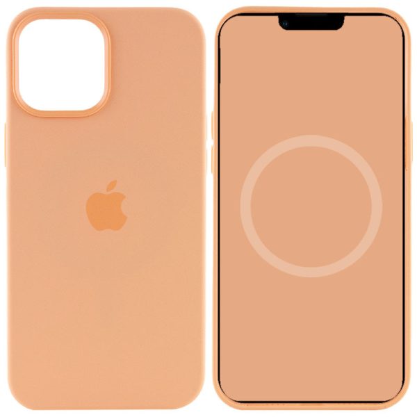 Чохол для iPhone 12 Pro Max Помаранчевий Silicone case full with Magsafe and Animation