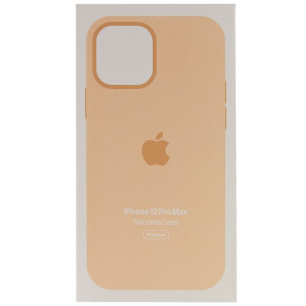 Чохол для iPhone 12 Pro Max Помаранчевий Silicone case full with Magsafe and Animation - Зображення 5