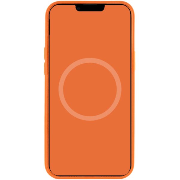 Чохол для iPhone 12 Pro Max Помаранчевий Silicone case full with Magsafe and Animation - Зображення 4