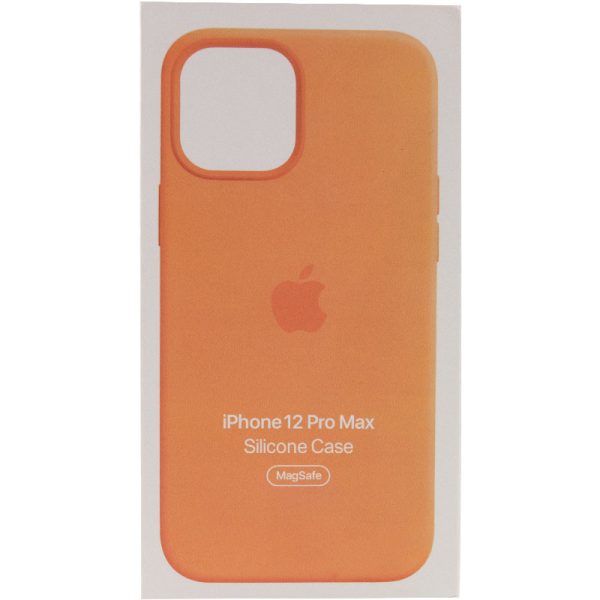 Чохол для iPhone 12 Pro Max Помаранчевий Silicone case full with Magsafe and Animation - Зображення 5