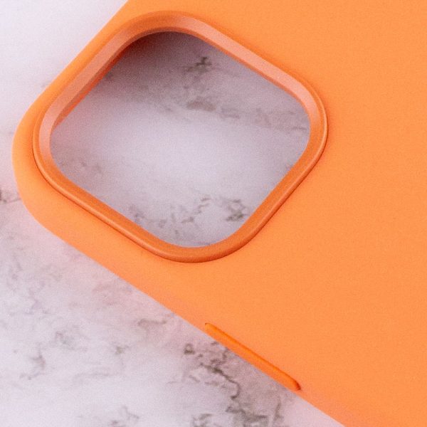 Чохол для iPhone 12 Pro Max Помаранчевий Silicone case full with Magsafe and Animation - Зображення 6