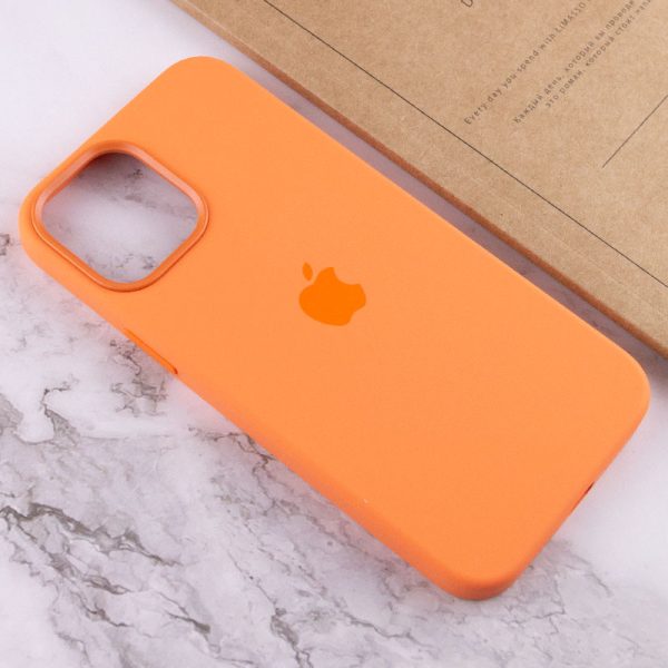 Чохол для iPhone 12 Pro Max Помаранчевий Silicone case full with Magsafe and Animation - Зображення 7