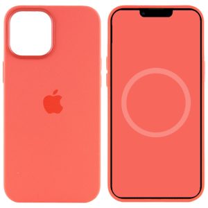 Чохол для iPhone 12 Pro Max Помаранчевий Silicone case full with Magsafe and Animation