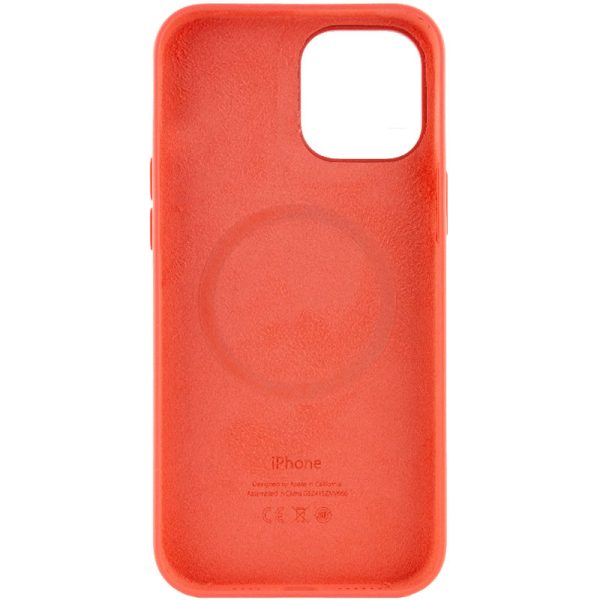 Чохол для iPhone 12 Pro Max Помаранчевий Silicone case full with Magsafe and Animation - Зображення 3