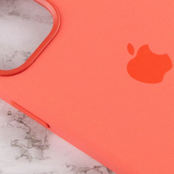 Чохол для iPhone 12 Pro Max Помаранчевий Silicone case full with Magsafe and Animation - Зображення 6