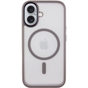 Чохол для iPhone 16 Сірий Metal Buttons with MagSafe