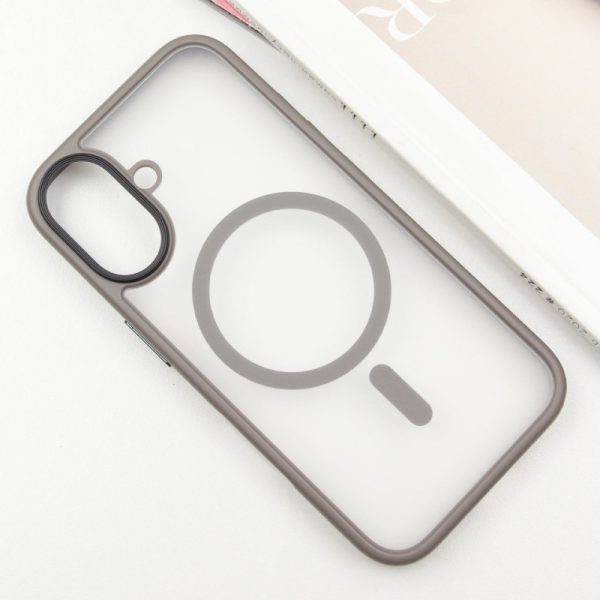 Чохол для iPhone 16 Сірий Metal Buttons with MagSafe - Зображення 2