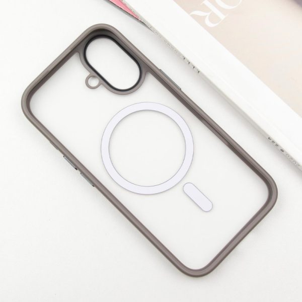 Чохол для iPhone 16 Сірий Metal Buttons with MagSafe - Зображення 3