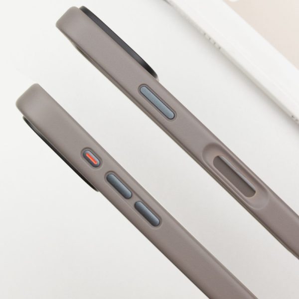 Чохол для iPhone 16 Сірий Metal Buttons with MagSafe - Зображення 4