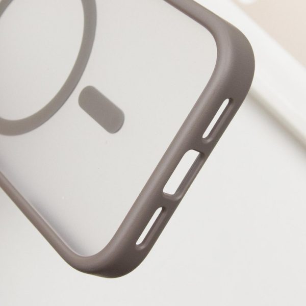Чохол для iPhone 16 Сірий Metal Buttons with MagSafe - Зображення 5