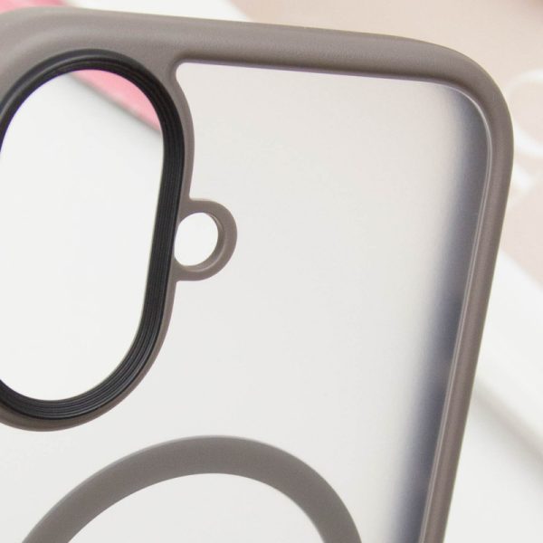 Чохол для iPhone 16 Сірий Metal Buttons with MagSafe - Зображення 6