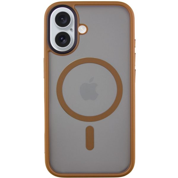 Чохол для iPhone 16 Золотий Metal Buttons with MagSafe