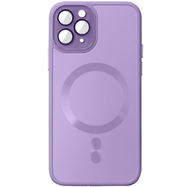Чохол для iPhone 12 Pro Фіолетовий TPU+Glass Sapphire Midnight with MagSafe