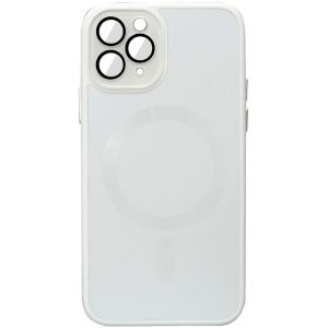 Чохол для iPhone 12 Pro Max Білий TPU+Glass Sapphire Midnight with MagSafe