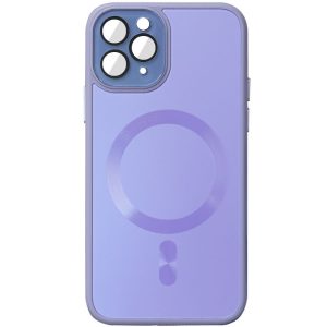 Чохол для iPhone 12 Pro Max Фіолетовий TPU+Glass Sapphire Midnight with MagSafe