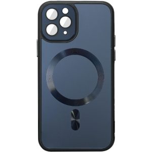 Чохол для iPhone 12 Pro Max Чорний TPU+Glass Sapphire Midnight with MagSafe